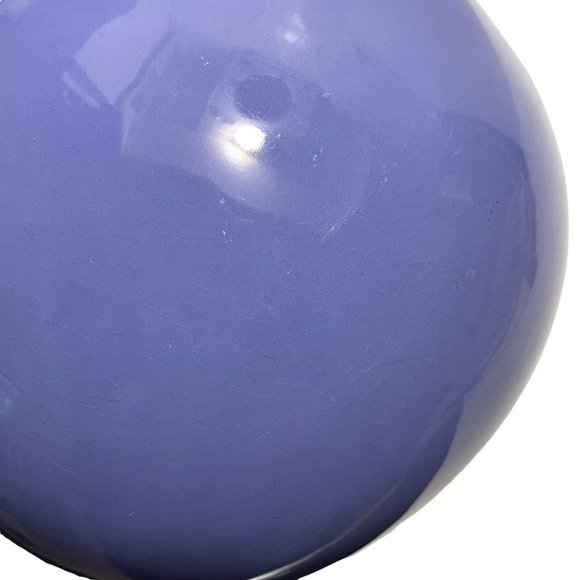 Vintage 1950s Early Beauceware Pottery Periwinkle Blue Ball Pitcher Postmodern - Picture 8 of 11